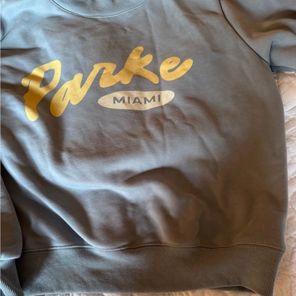 Parke sky blue Miami fleece mock neck small medium - Picture 3 of 11